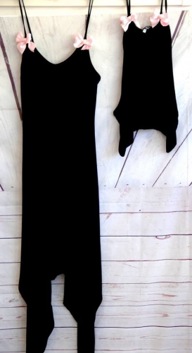Φόρμα ολόσωμη στολισμένη με φιόγκους και πέρλα(σετ μαμα-κορη)